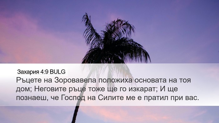 Захария 4:9 BULG Bible Verse Image