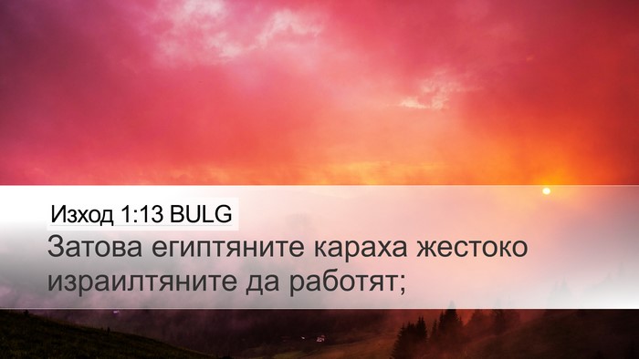 Изход 1:13 BULG Bible Verse Image