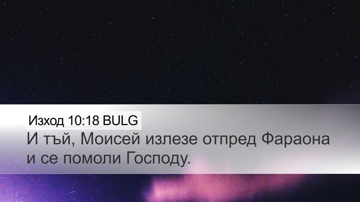 Изход 10:18 BULG Bible Verse Image