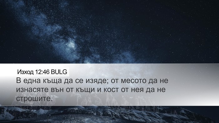 Изход 12:46 BULG Bible Verse Image