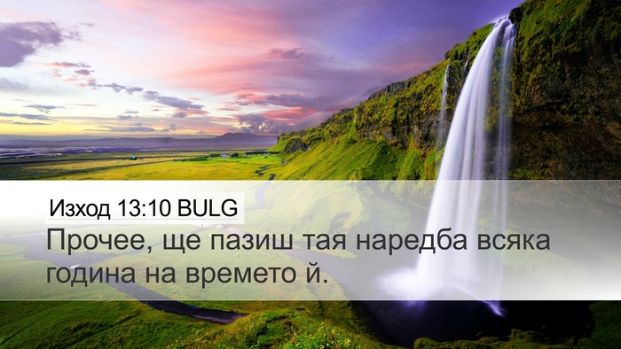 Изход 13:10 BULG Desktop Wallpaper - Прочее, ще пазиш тая - Desktop Bible Verse Wallpaper