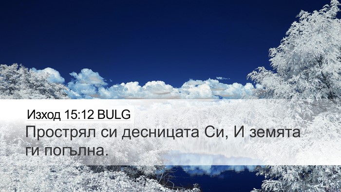 Изход 15:12 BULG Desktop Wallpaper - Прострял си десницата Си, И - Desktop Bible Verse Wallpaper
