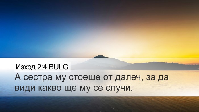 Изход 2:4 BULG Bible Verse Image