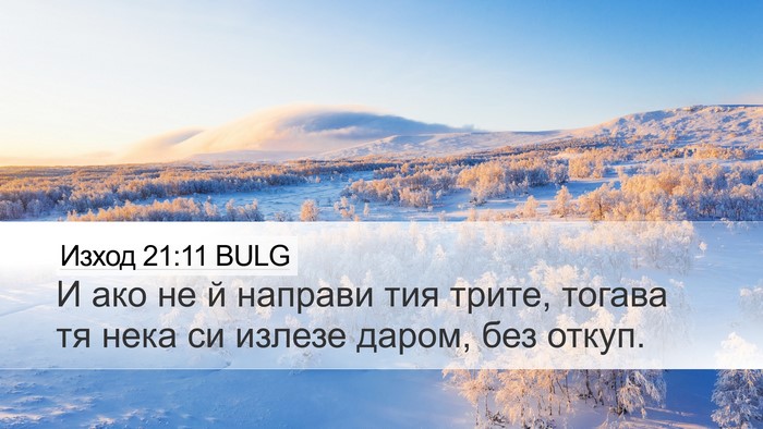 Изход 21:11 BULG Desktop Wallpaper - И ако не й направи тия - Desktop Bible Verse Wallpaper