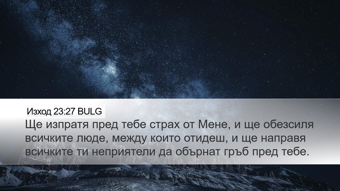 Изход 23:27 BULG Bible Verse Image