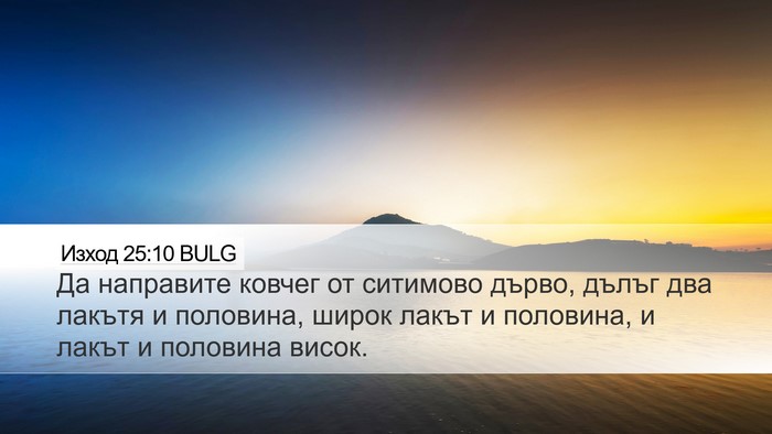 Изход 25:10 BULG Bible Verse Image