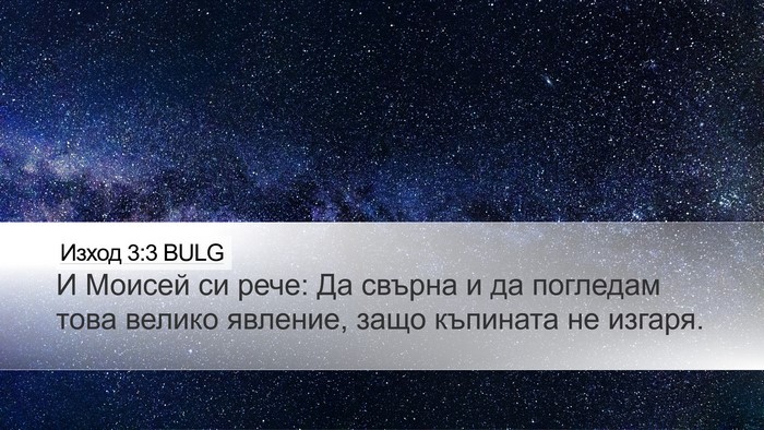 Изход 3:3 BULG Bible Verse Image