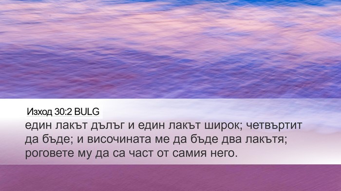 Изход 30:2 BULG Bible Verse Image