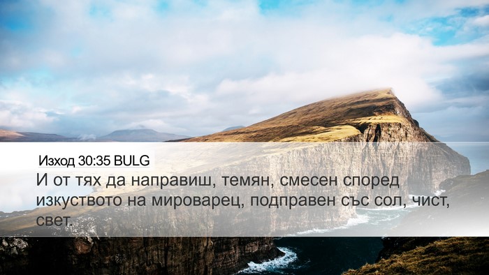 Изход 30:35 BULG Bible Verse Image