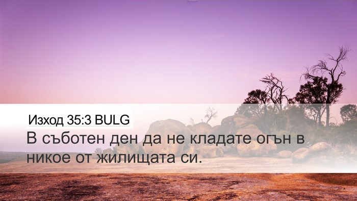 Изход 35:3 BULG Bible Verse Image