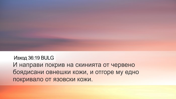 Изход 36:19 BULG Bible Verse Image