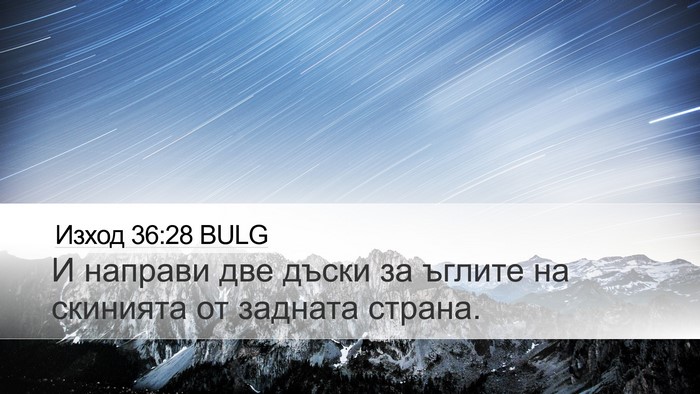 Изход 36:28 BULG Desktop Wallpaper - И направи две дъски за - Desktop Bible Verse Wallpaper
