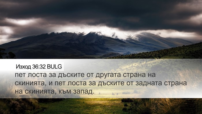 Изход 36:32 BULG Desktop Wallpaper - пет лоста за дъските от - Desktop Bible Verse Wallpaper