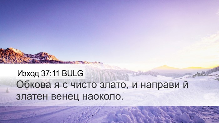 Изход 37:11 BULG Desktop Wallpaper - Обкова я с чисто злато, и - Desktop Bible Verse Wallpaper