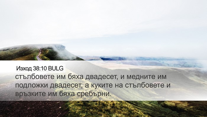 Изход 38:10 BULG Desktop Wallpaper - стълбовете им бяха - Desktop Bible Verse Wallpaper