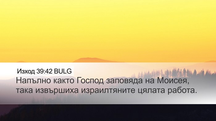Изход 39:42 BULG Bible Verse Image