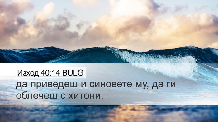 Изход 40:14 BULG Bible Verse Image