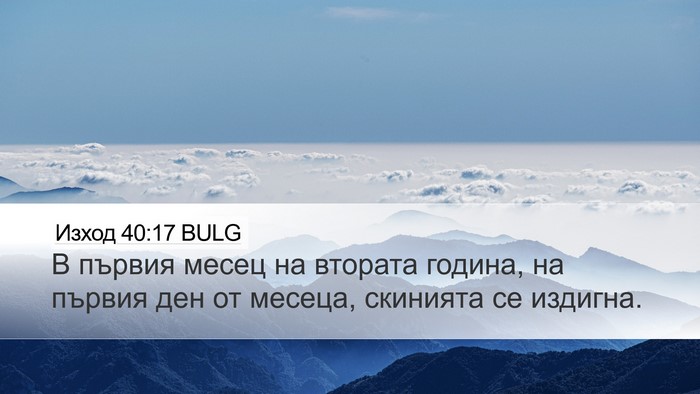 Изход 40:17 BULG Bible Verse Image