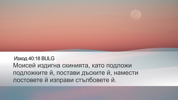 Изход 40:18 BULG Bible Verse Image