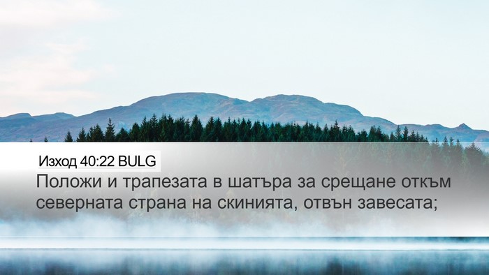 Изход 40:22 BULG Bible Verse Image