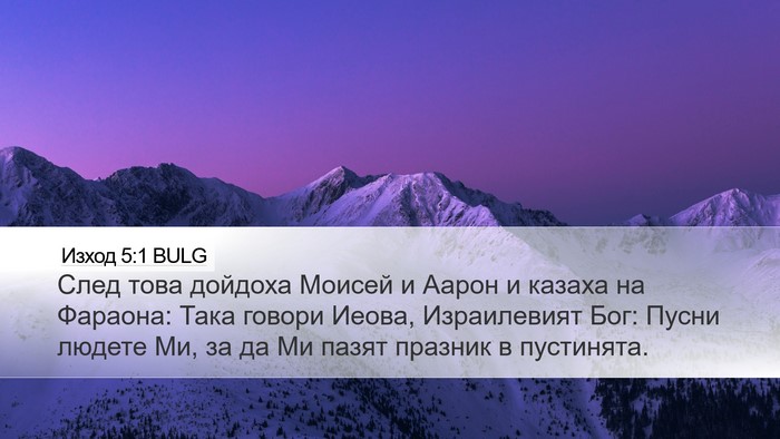 Изход 5:1 BULG Bible Verse Image