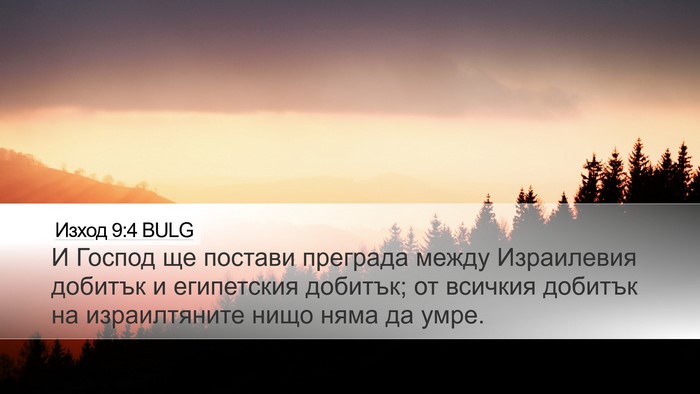 Изход 9:4 BULG Desktop Wallpaper - И Господ ще постави - Desktop Bible Verse Wallpaper