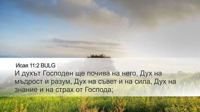 Исая 11:2 BULG Bible Verse Image