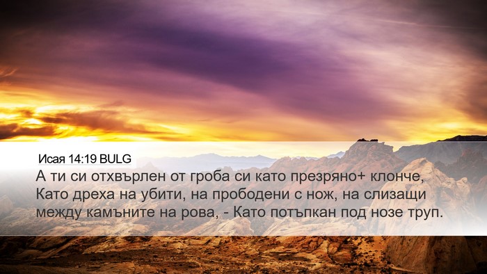 Исая 14:19 BULG Bible Verse Image