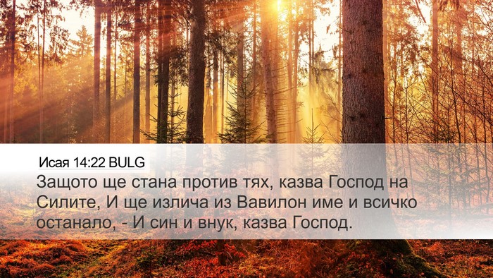 Исая 14:22 BULG Bible Verse Image
