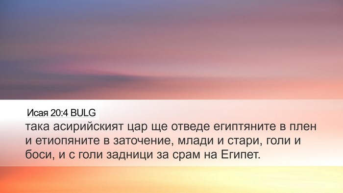 Исая 20:4 BULG Bible Verse Image