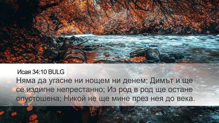 Исая 34:10 BULG Bible Verse Image