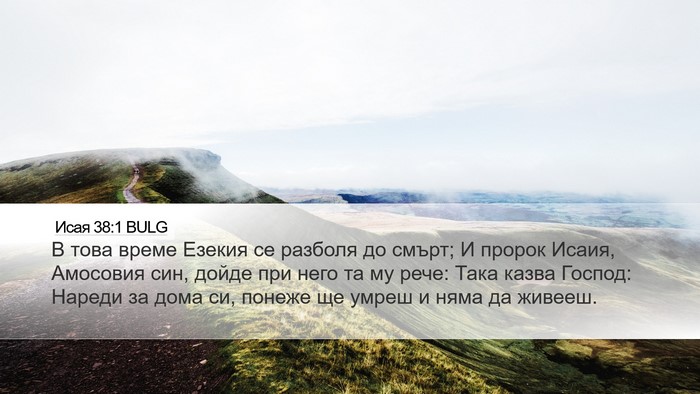 Исая 38:1 BULG Bible Verse Image