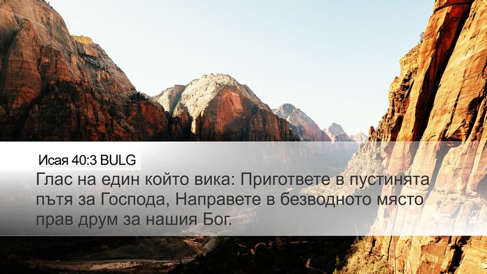 Исая 40:3 BULG Bible Verse Image