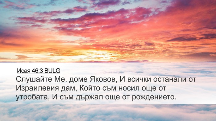 Исая 46:3 BULG Bible Verse Image