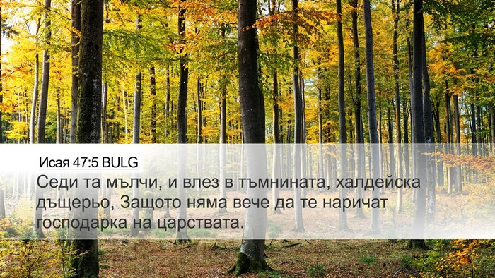Исая 47:5 BULG Bible Verse Image