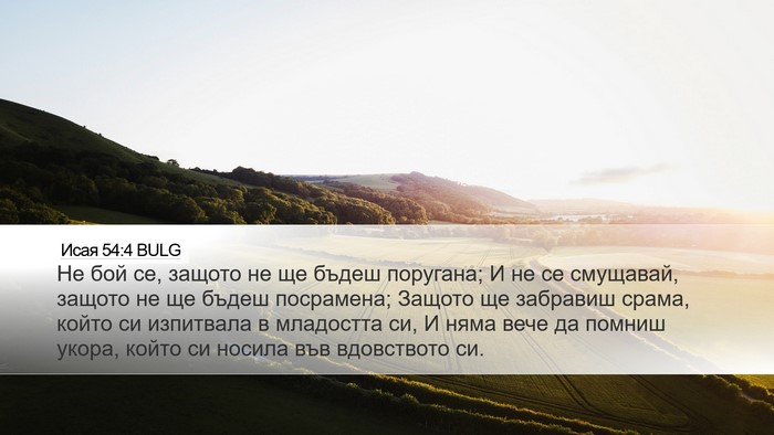 Исая 54:4 BULG Bible Verse Image