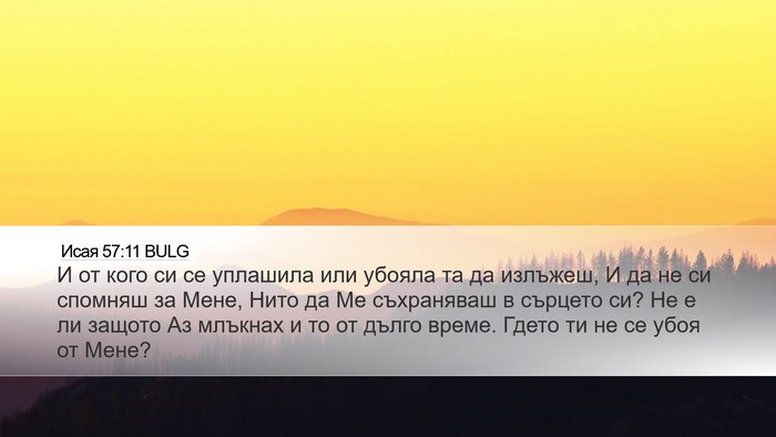 Исая 57:11 BULG Bible Verse Image