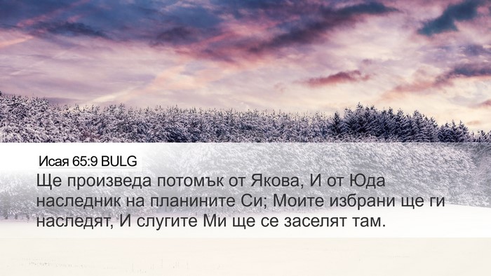 Исая 65:9 BULG Bible Verse Image