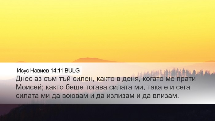 Исус Навиев 14:11 BULG Desktop Wallpaper - Днес аз съм тъй силен, - Desktop Bible Verse Wallpaper