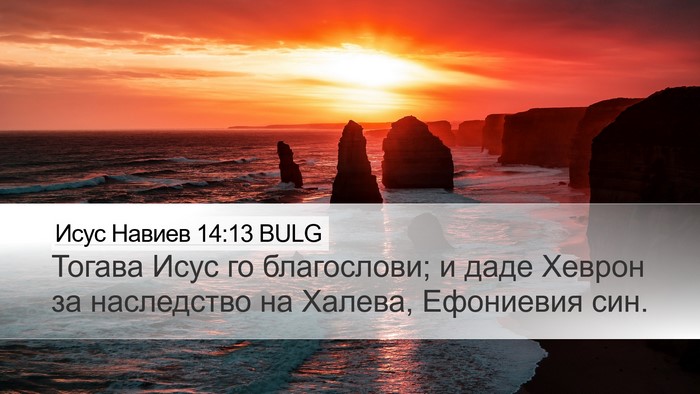 Исус Навиев 14:13 BULG Bible Verse Image
