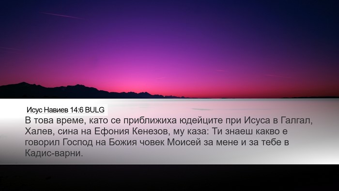 Исус Навиев 14:6 BULG Bible Verse Image