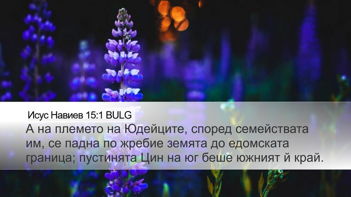 Исус Навиев 15:1 BULG Bible Verse Image