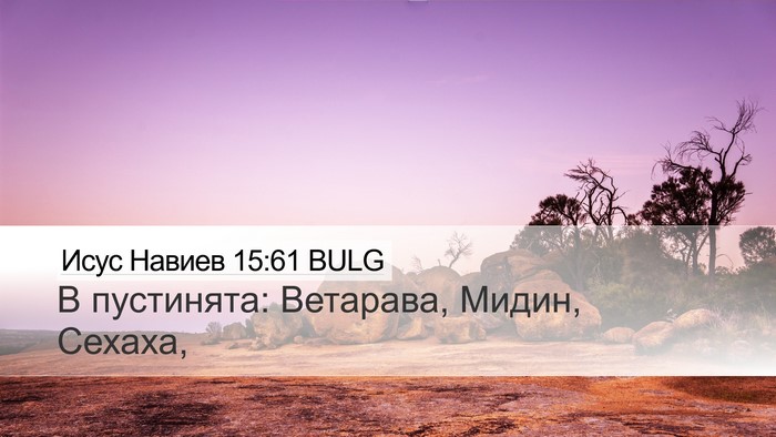 Исус Навиев 15:61 BULG Bible Verse Image