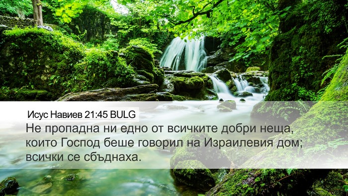Исус Навиев 21:45 BULG Desktop Wallpaper - Не пропадна ни едно от - Desktop Bible Verse Wallpaper