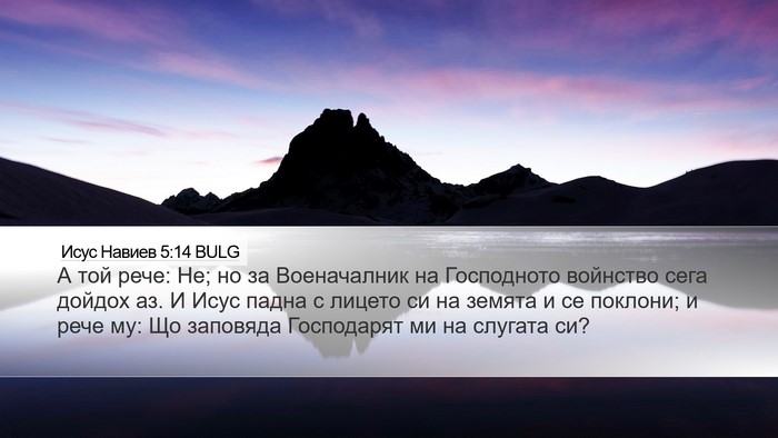 Исус Навиев 5:14 BULG Desktop Wallpaper - А той рече: Не; но за - Desktop Bible Verse Wallpaper