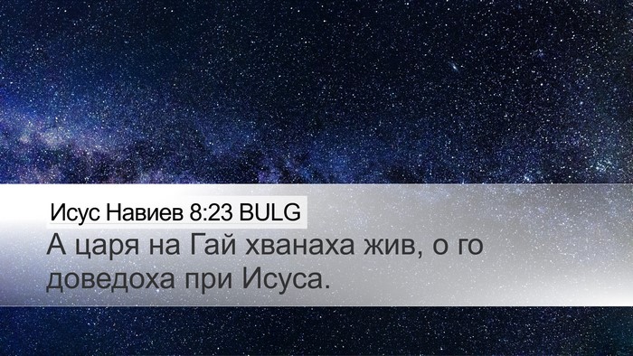 Исус Навиев 8:23 BULG Desktop Wallpaper - А царя на Гай хванаха жив, о - Desktop Bible Verse Wallpaper