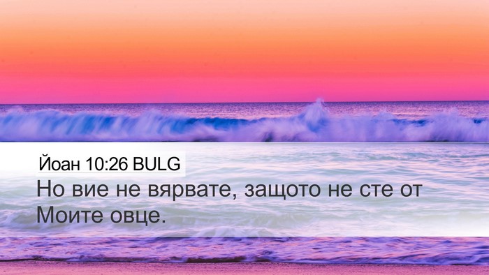 Йоан 10:26 BULG Bible Verse Image