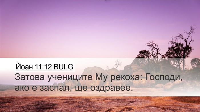 Йоан 11:12 BULG Desktop Wallpaper - Затова учениците Му - Desktop Bible Verse Wallpaper
