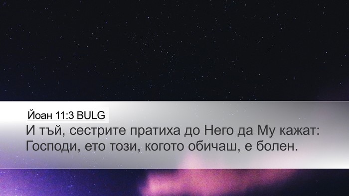 Йоан 11:3 BULG Bible Verse Image