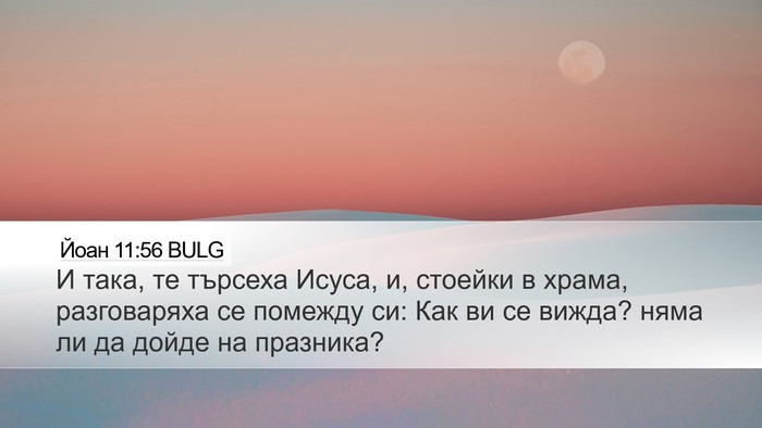 Йоан 11:56 BULG Desktop Wallpaper - И така, те търсеха Исуса, и, - Desktop Bible Verse Wallpaper
